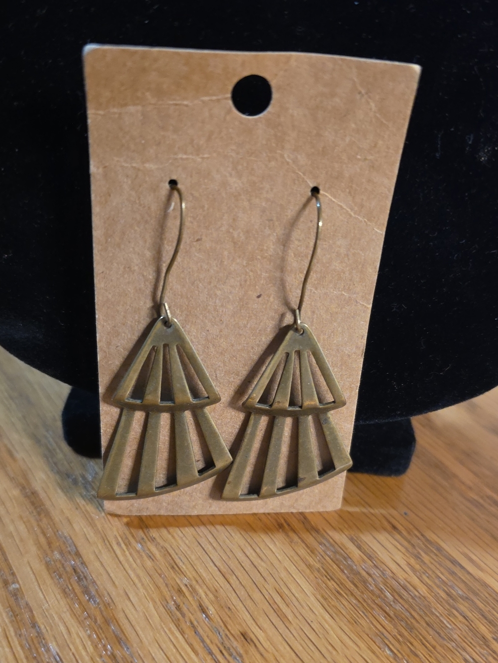 Gold Geometric Drop Earrings
